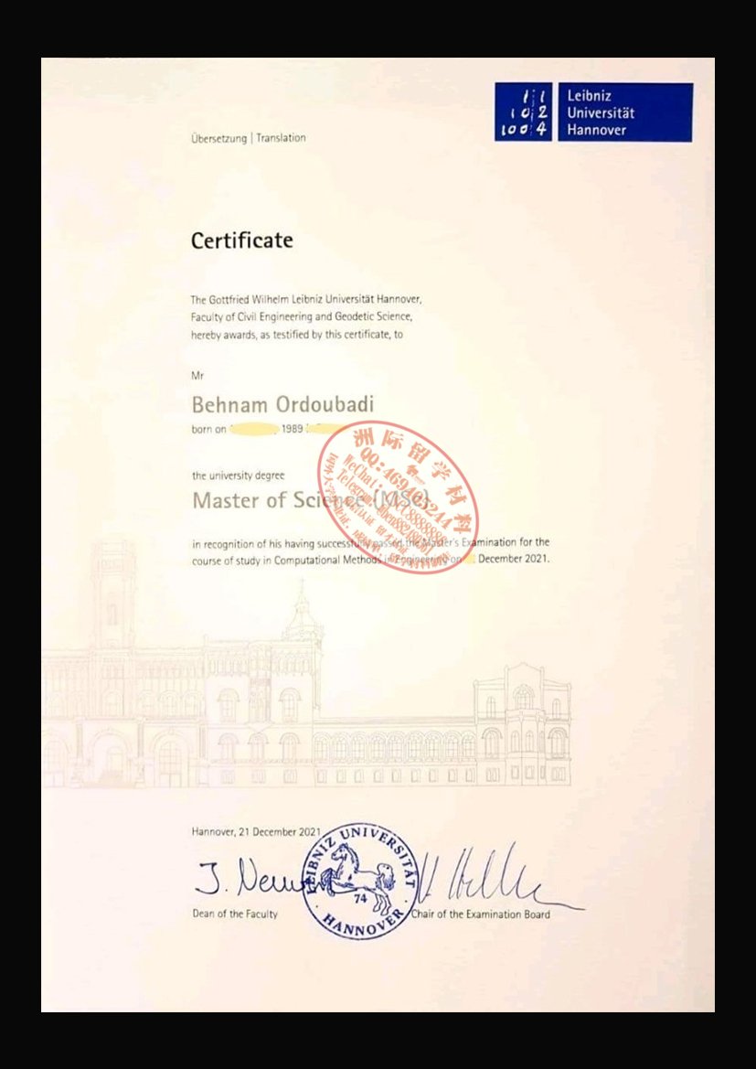 汉诺威莱布尼茨大学毕业证样本