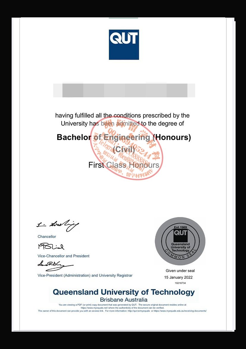 昆士兰科技大学毕业证与成绩单样本