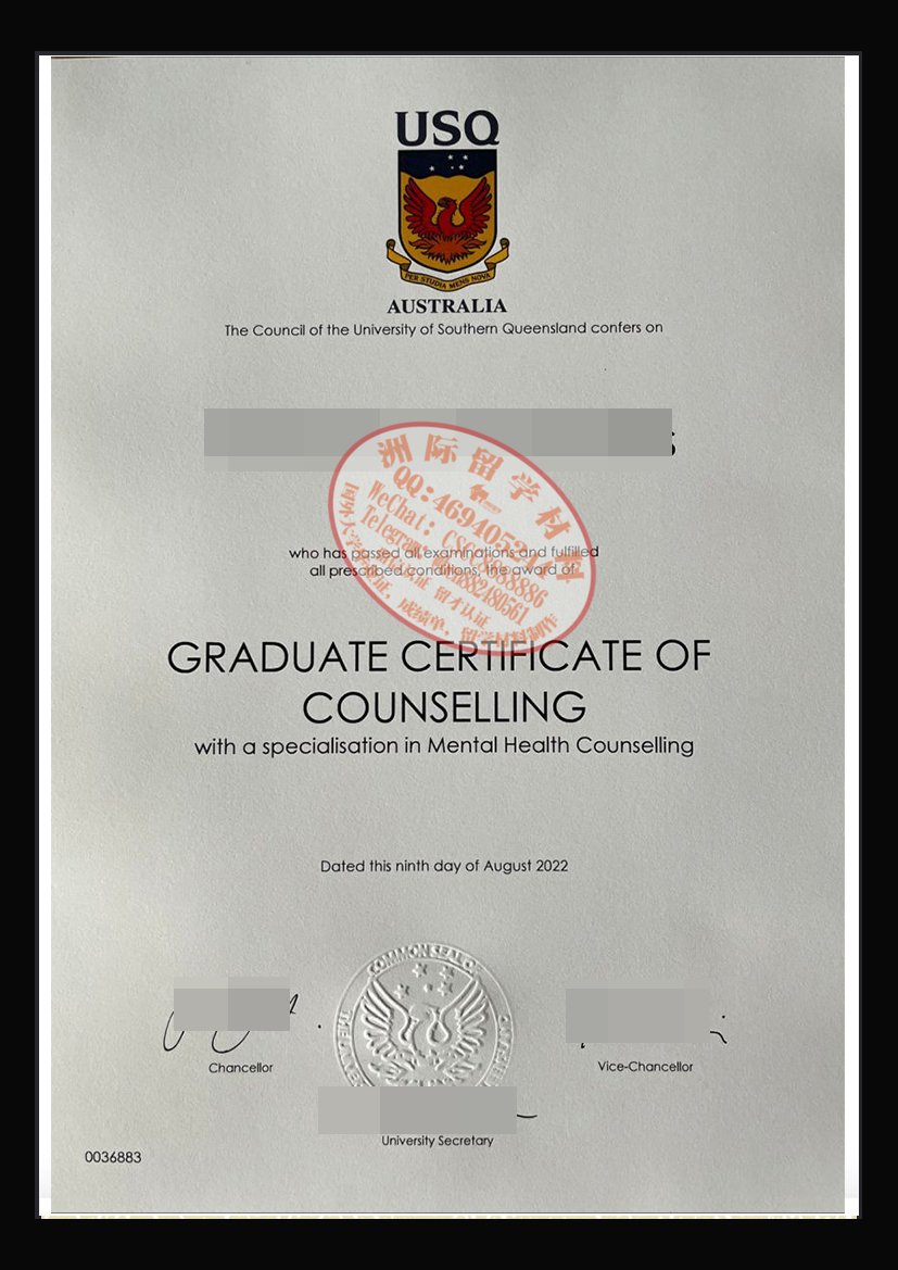 南昆士兰大学毕业证与成绩单样本