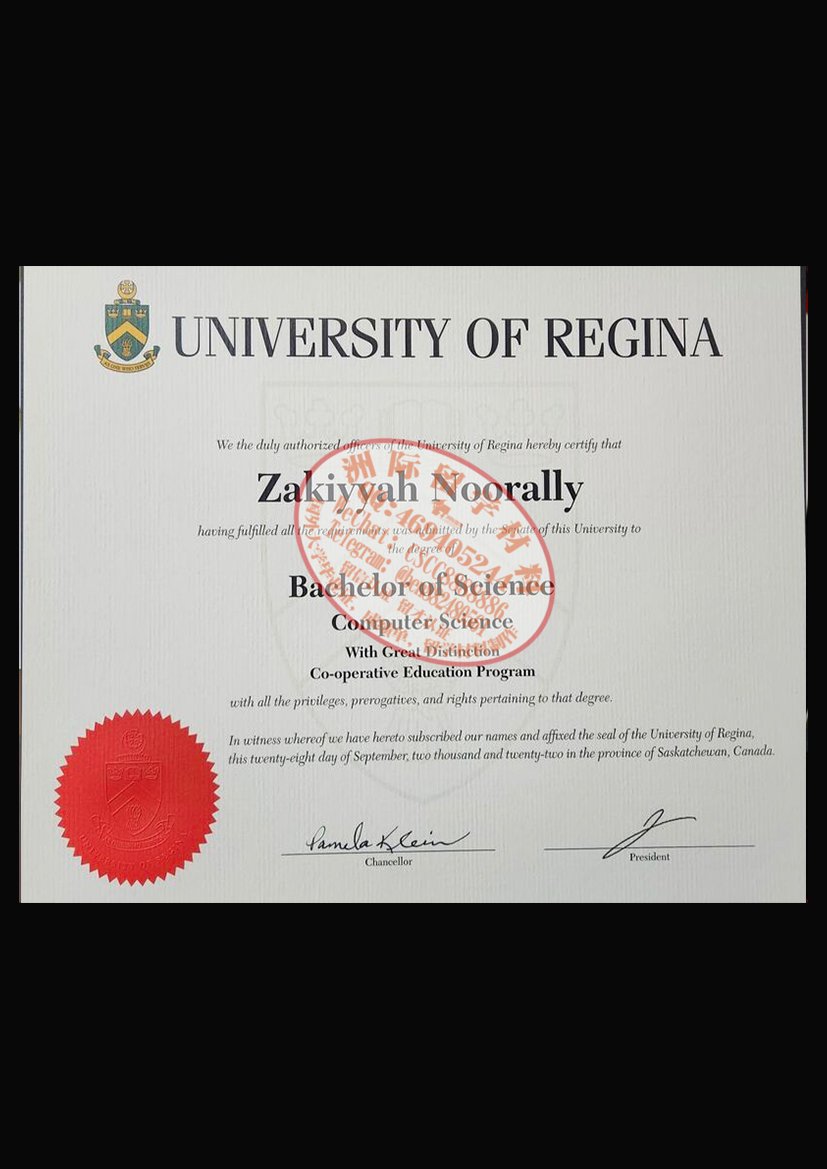 里贾纳大学毕业证与成绩单