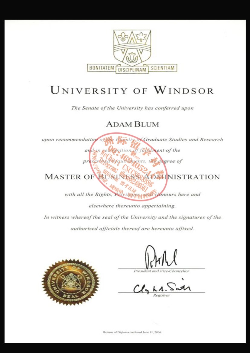 温莎大学毕业证与成绩单