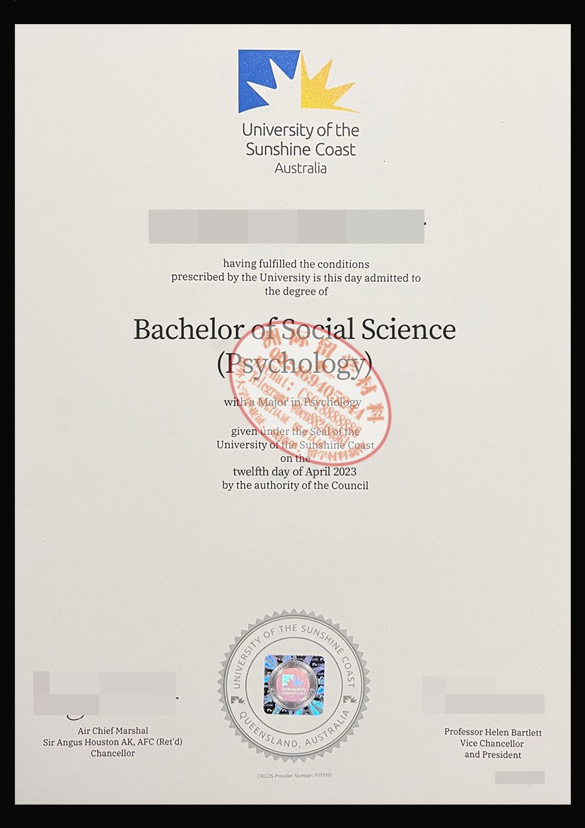 阳光海岸大学毕业证与成绩单样本