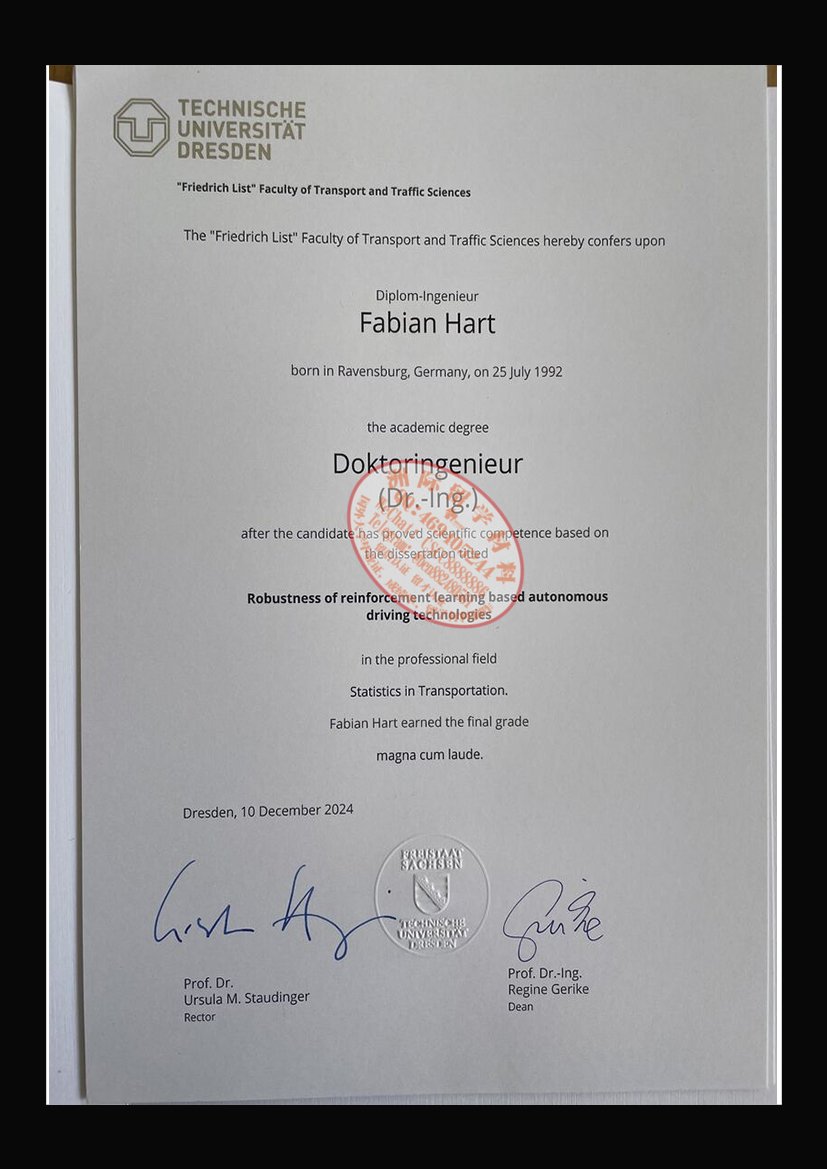 德累斯顿工业大学毕业证样本