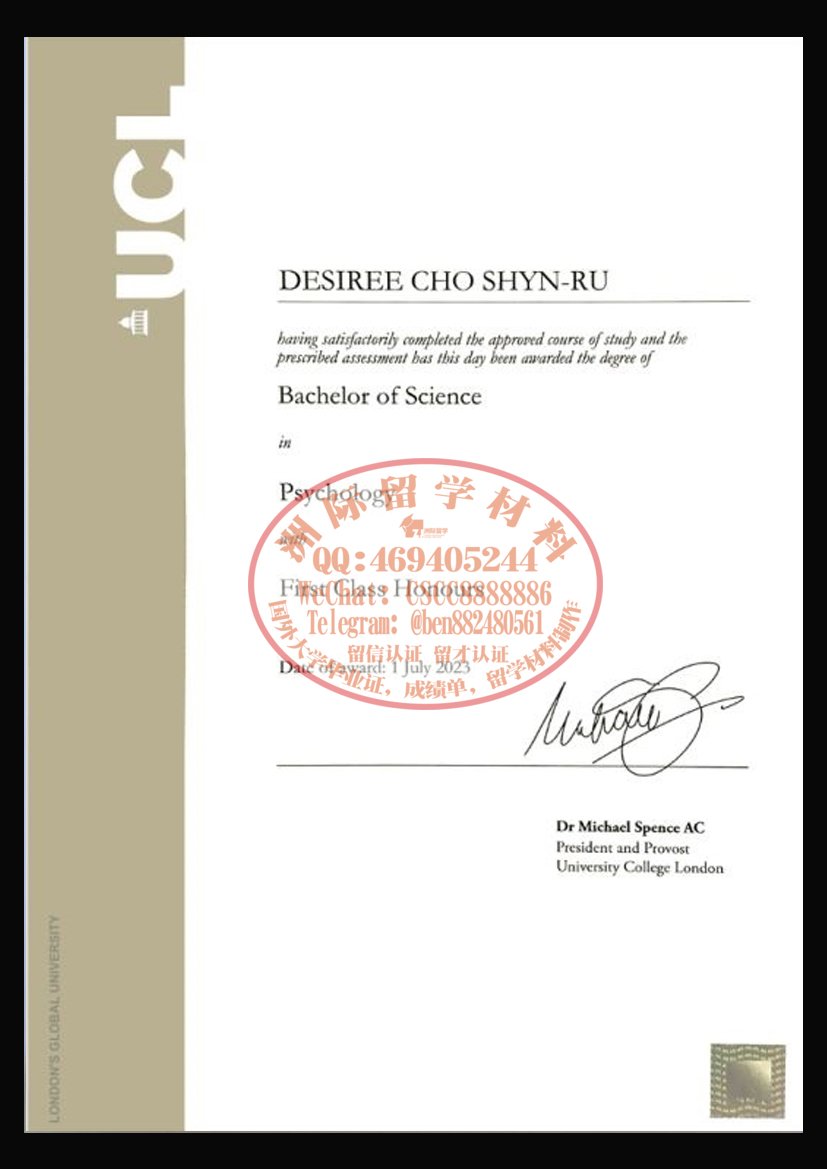 伦敦大学学院毕业证成绩单样本