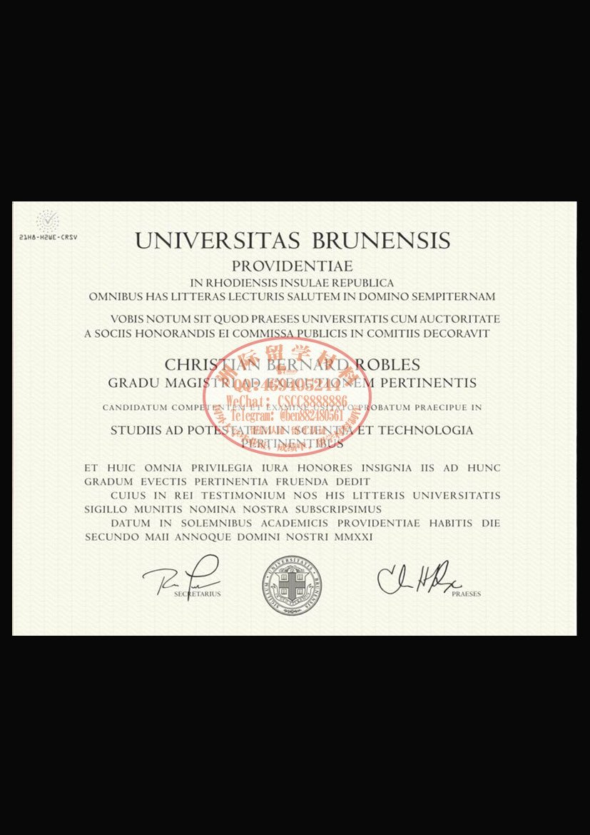 布朗大学毕业证成绩单样本